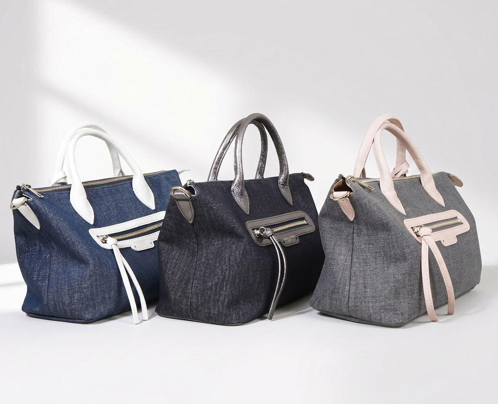 GAIEN East-West 2-Way Shoulder Bag (M Size) – Denim Version 1990-de
