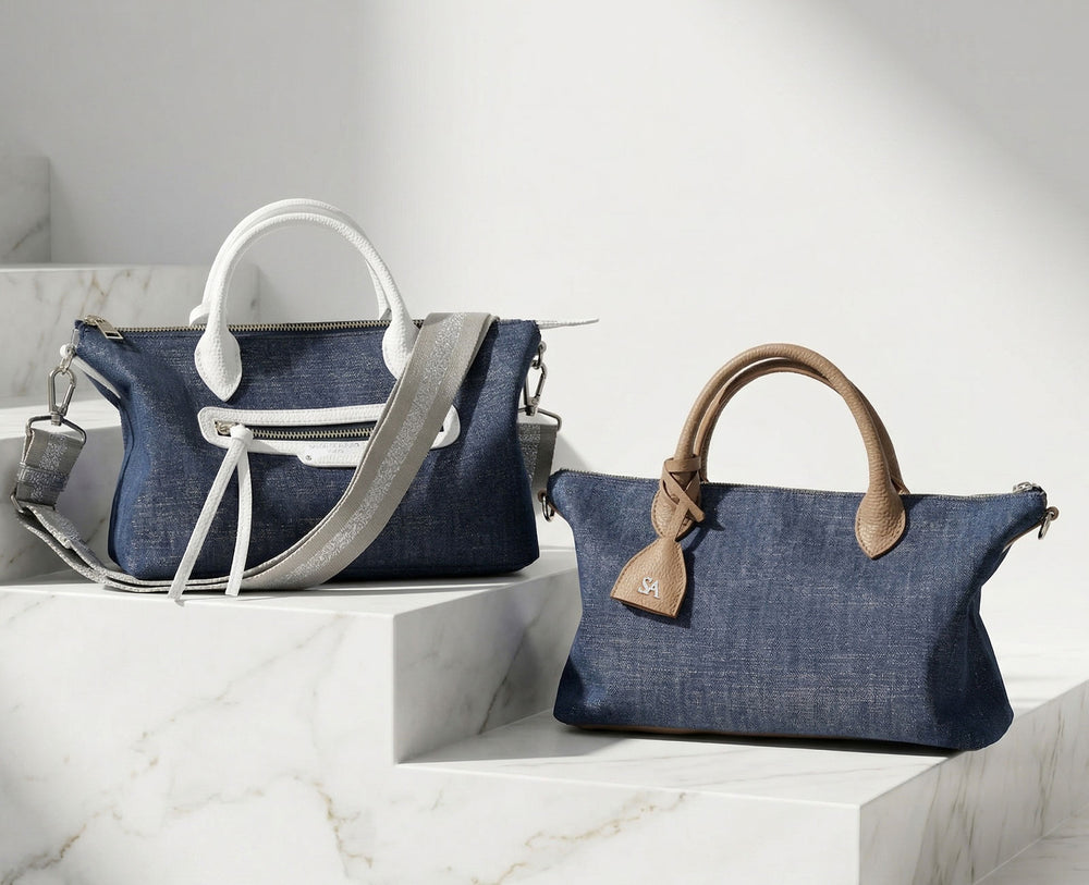 GAIEN East-West 2-Way Shoulder Bag (M Size) – Denim Version 1990-de