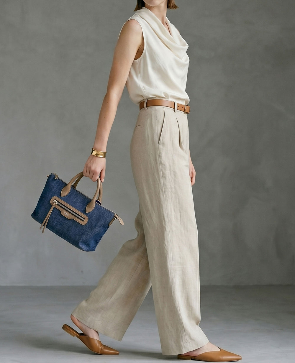 GAIEN East-West 2-Way Shoulder Bag (M Size) – Denim Version 1990-de