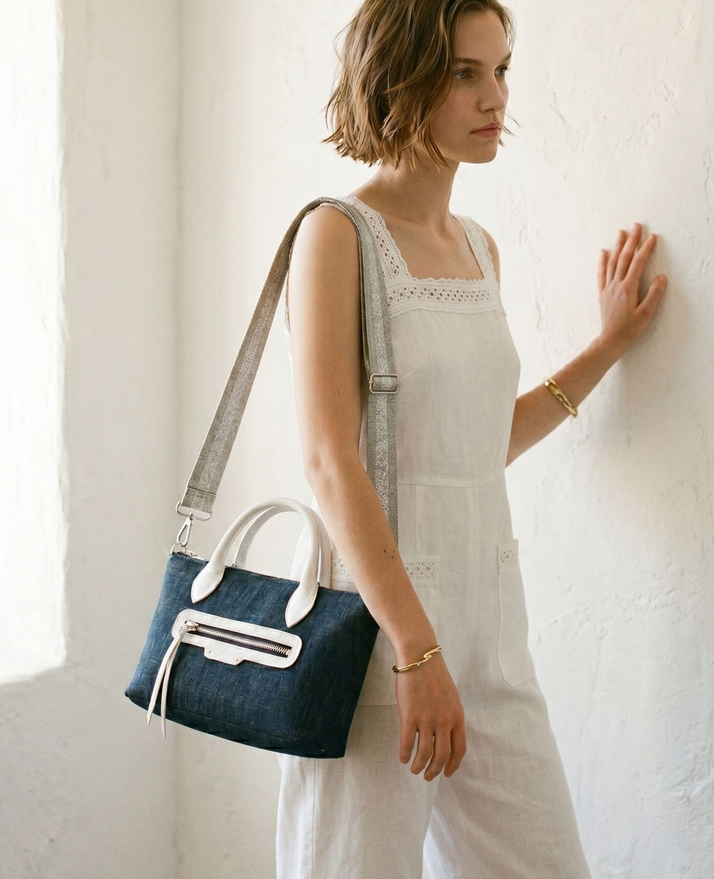 GAIEN East-West 2-Way Shoulder Bag (M Size) – Denim Version 1990-de