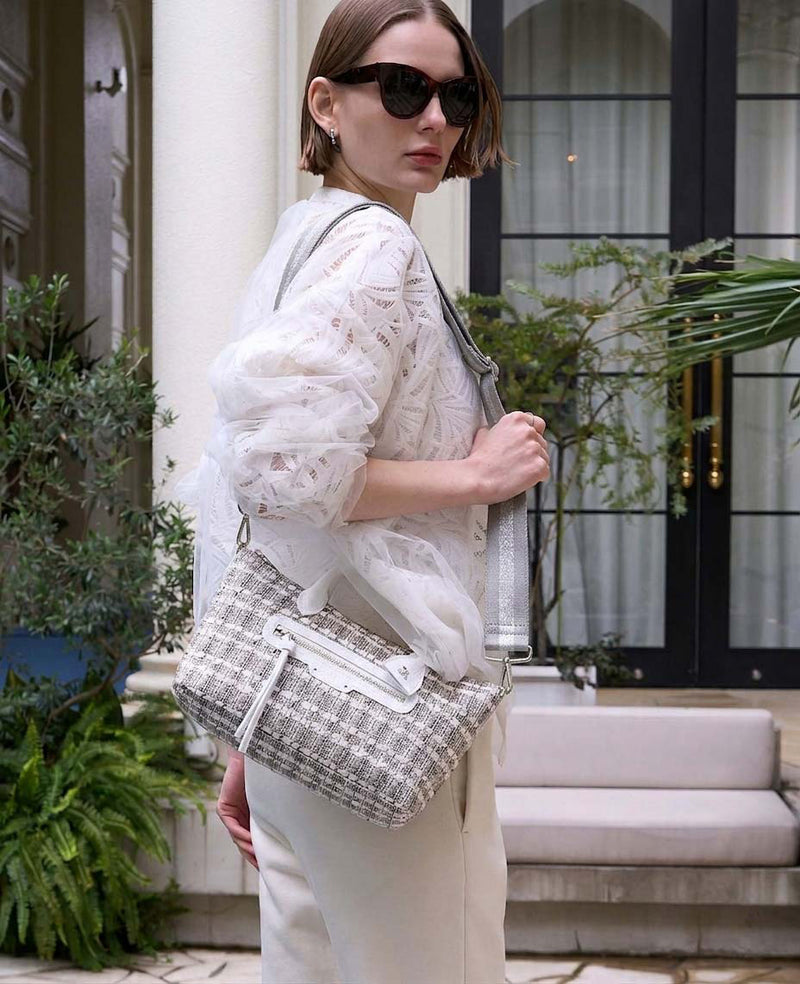 GAIEN East-West 2-Way Shoulder Bag (M Size) – Tweed Version 1990-tw