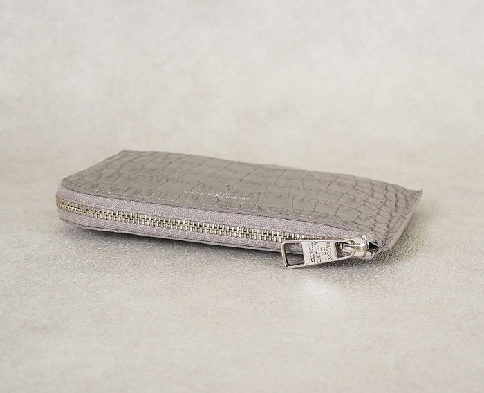 Carry L-Zip Mini Wallet – Glitter Croc-Embossed Leather 1977