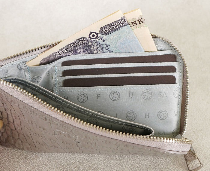 Carry L-Zip Mini Wallet – Glitter Croc-Embossed Leather 1977