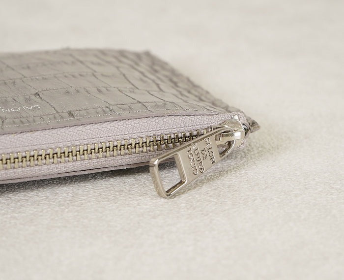 Carry L-Zip Mini Wallet – Glitter Croc-Embossed Leather 1977