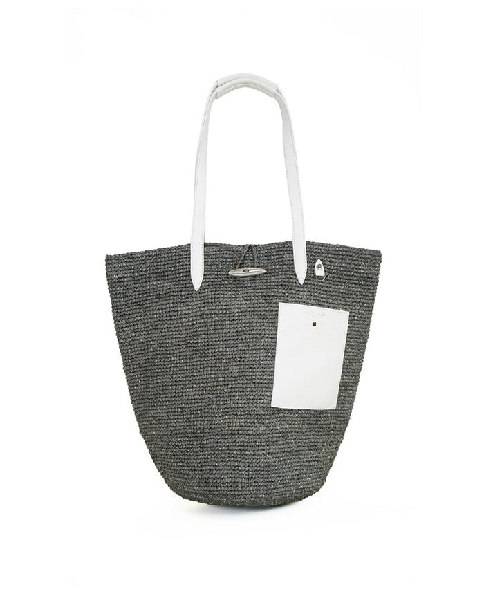 Madagascar Raffia Basket Tote Bag (M Size) 1998