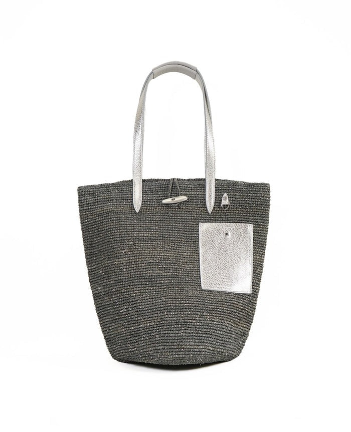 Madagascar Raffia Basket Tote Bag (M Size) 1998