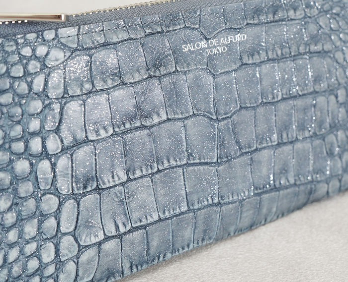 Carry L-Zip Long Wallet – Glitter Croc-Embossed Leather 1978