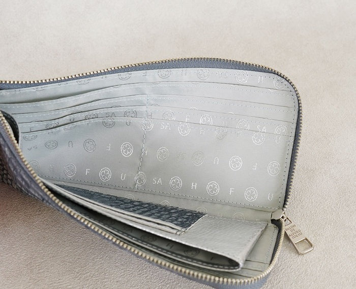 Carry L-Zip Long Wallet – Glitter Croc-Embossed Leather 1978