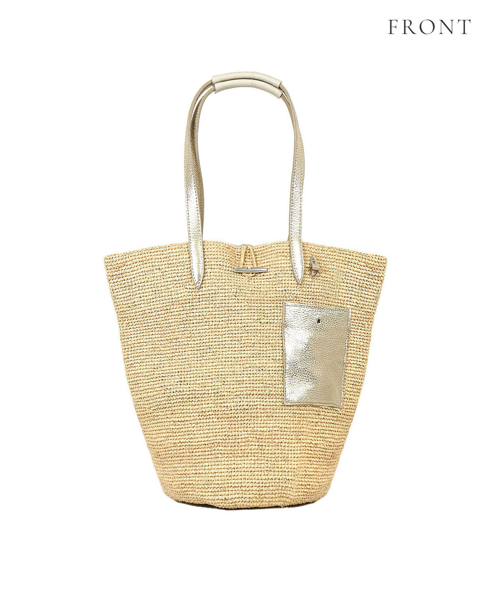Madagascar Raffia Basket Tote Bag (M Size) 1998