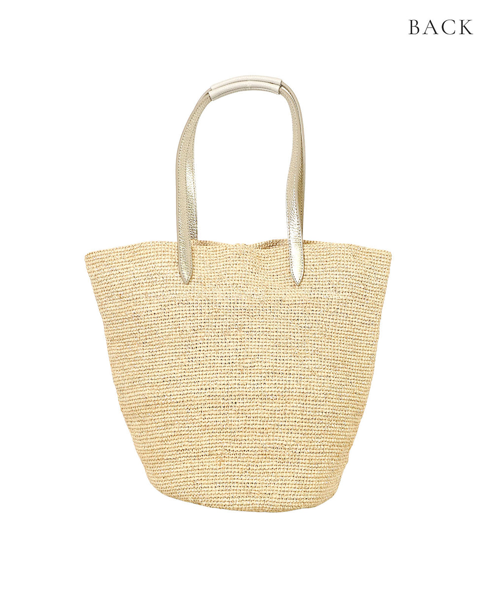 Madagascar Raffia Basket Tote Bag (M Size) 1998