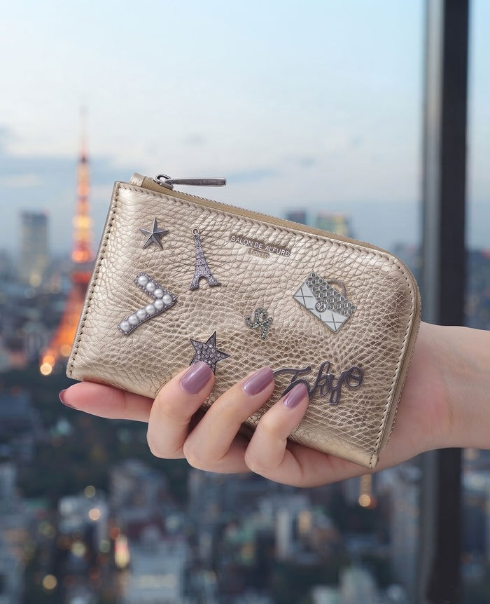 New Luxuce TOKYO L-shaped zipper Mini Wallet 2036