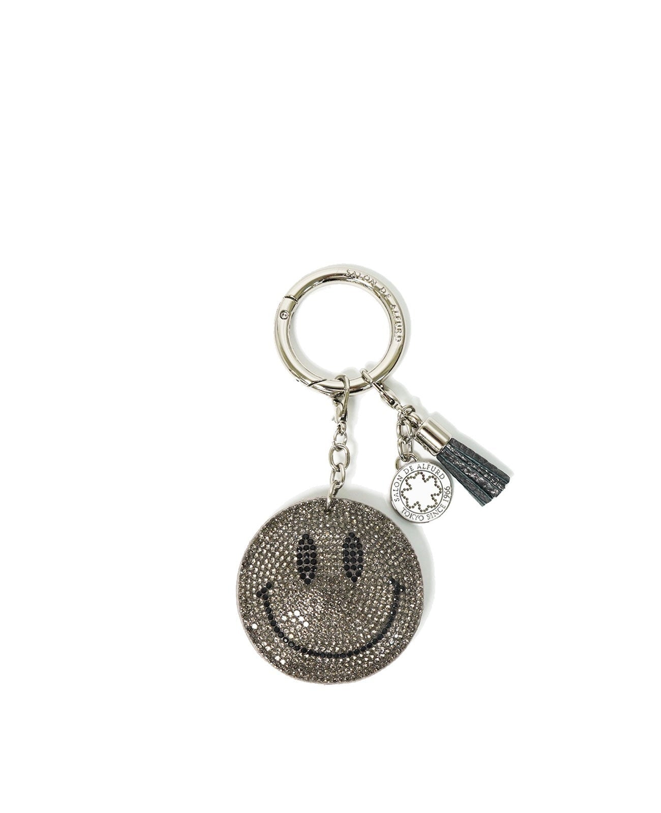 Smile Rhinestone (Crystal) Charm with Tassel & Clover 1427