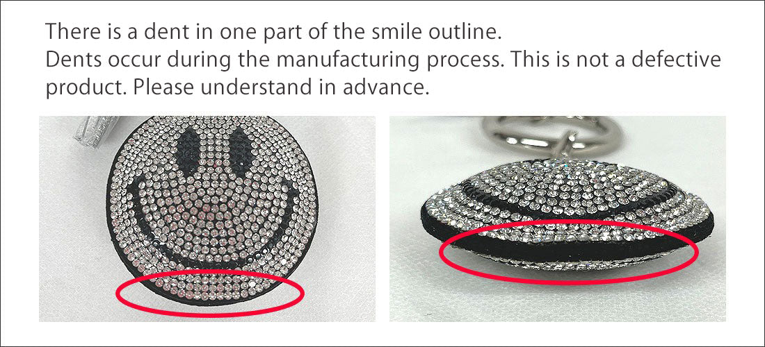 Smile Rhinestone (Crystal) Charm with Tassel & Clover 1427