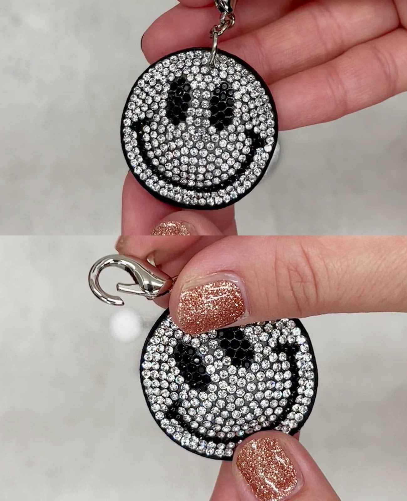 Smile Rhinestone (Crystal) Mini Charm 1737