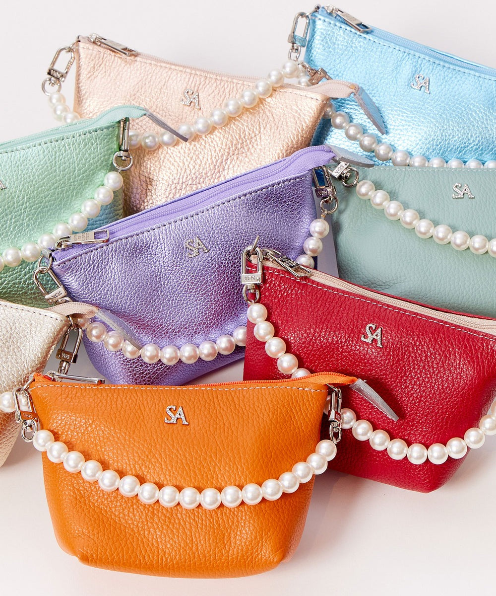 Pouch with Pearl Handle – SA Logo 1738-sa