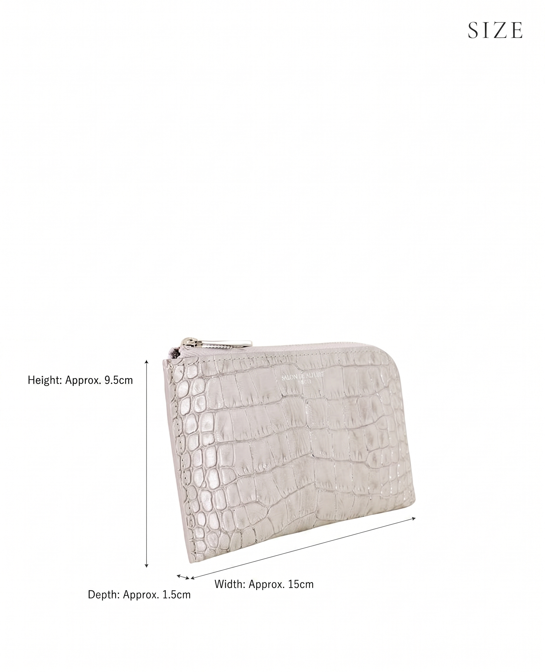 Carry L-Zip Mini Wallet – Glitter Croc-Embossed Leather 1977