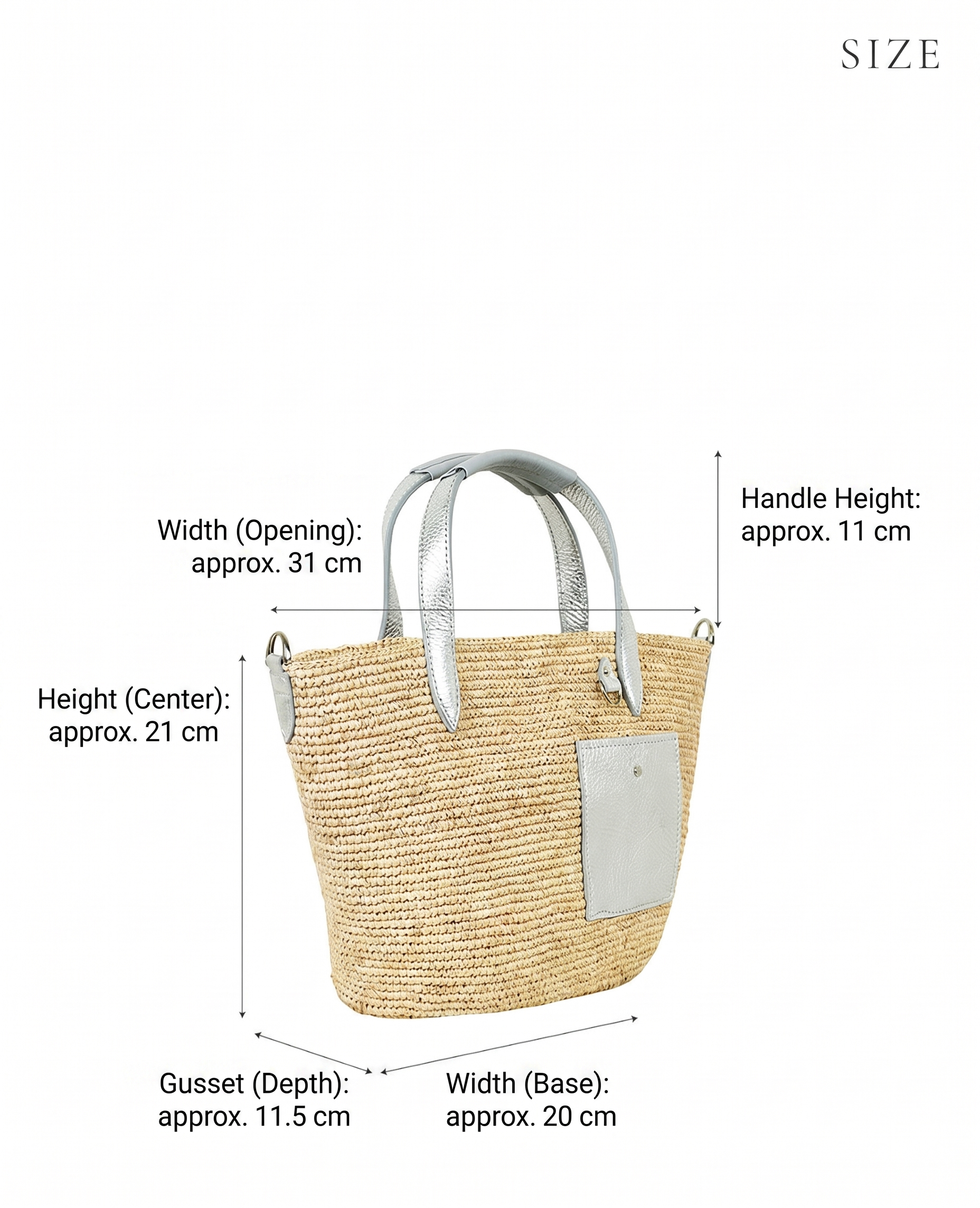 Madagascar Raffia Basket Tote Bag (S Size)  1997