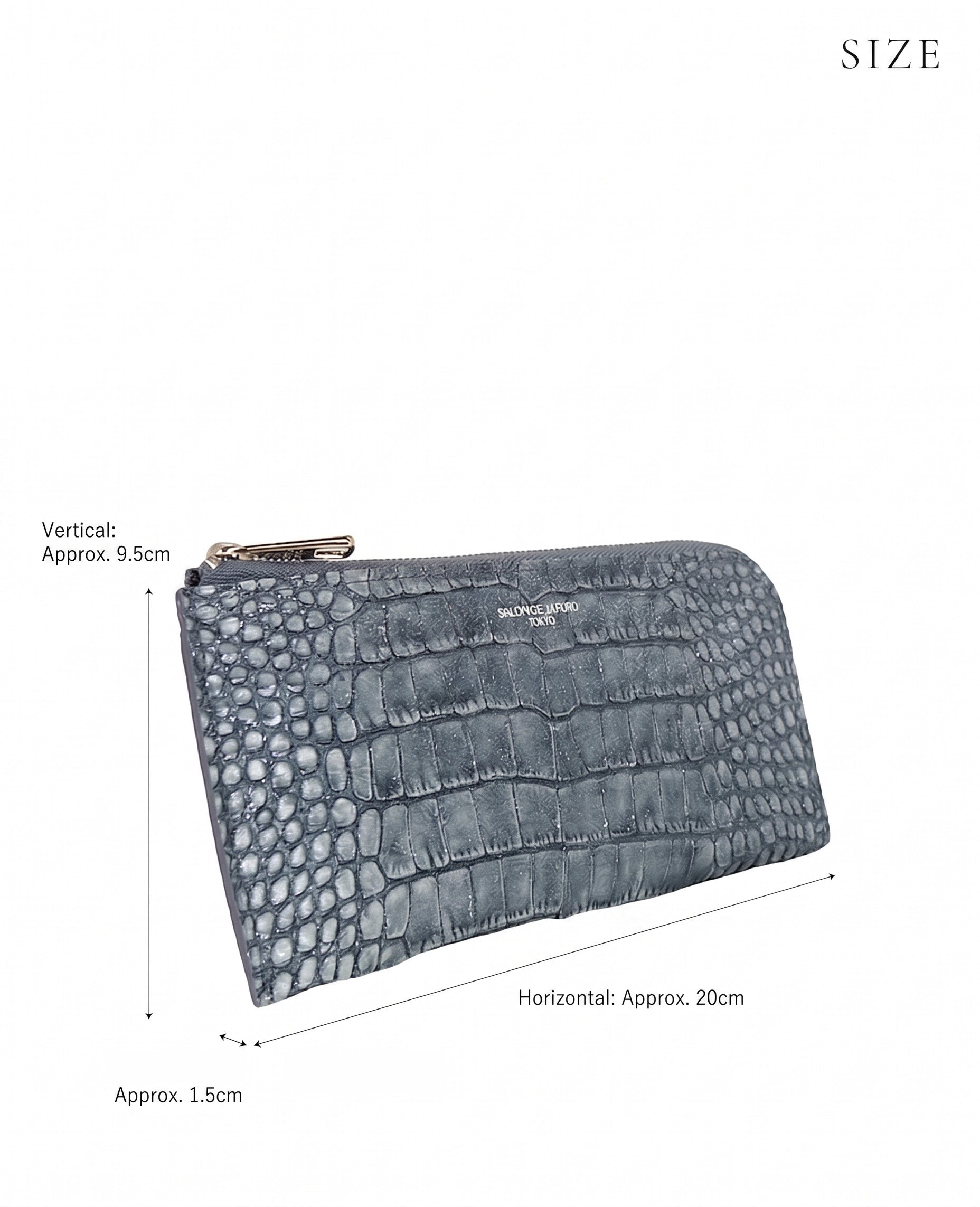 Carry L-Zip Long Wallet – Glitter Croc-Embossed Leather 1978