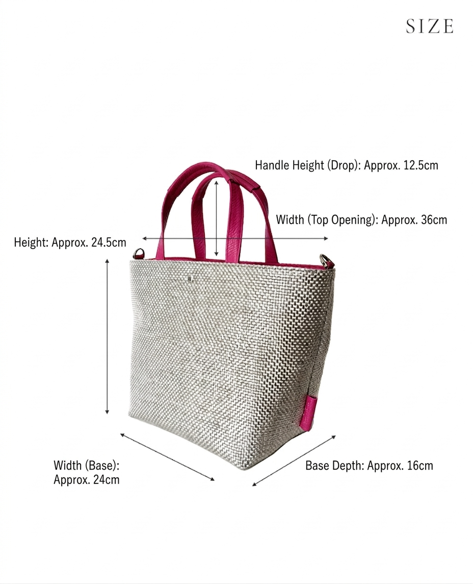 Sac de Promenade Raffia-Style Woven Tote Bag M (with D-Ring) 1989