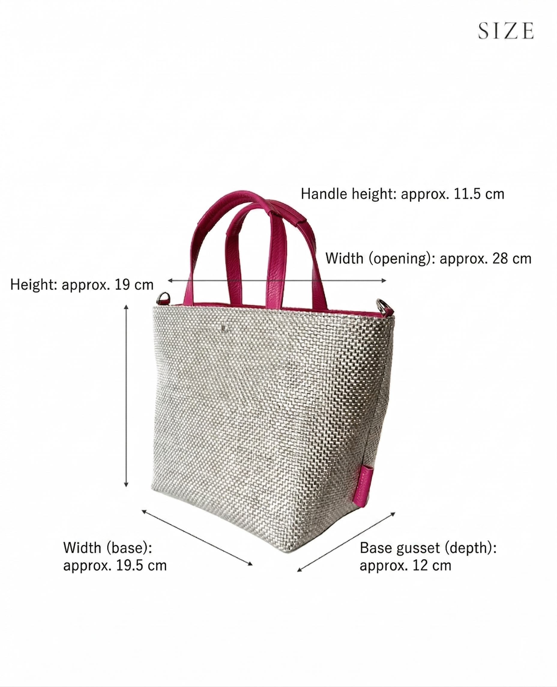 Sac de Promenade Raffia-Style Woven Mini Bag S(Size, with D-Rings) 1988