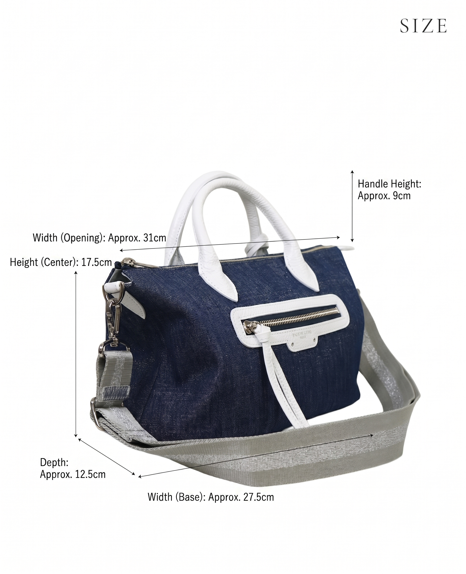 GAIEN East-West 2-Way Shoulder Bag (M Size) – Denim Version 1990-de