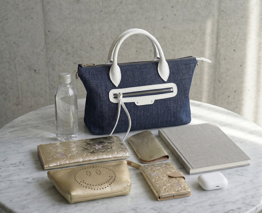 GAIEN East-West 2-Way Shoulder Bag (M Size) – Denim Version 1990-de